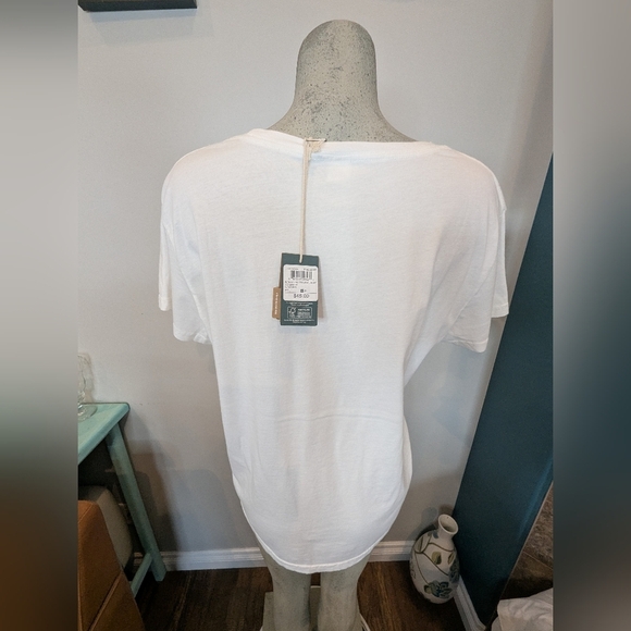 Tentree Regenerative Cotton Crew T-Shirt Undyed White Women's Size XL NWT - Picture 5 of 13